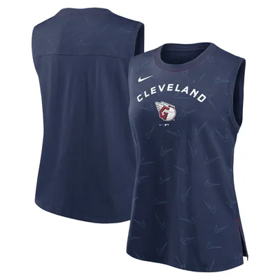 Cleveland Guardians Nike Women's Muscle Play Tank Top - Navy