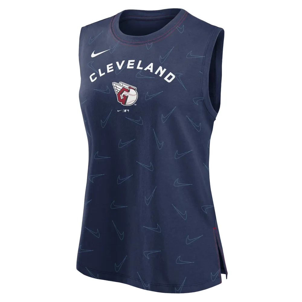 Women's Nike Navy Cleveland Guardians Muscle Play Tank Top