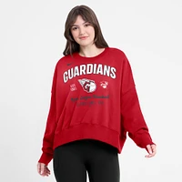 Women's Nike Red Cleveland Guardians Oversized High Hip Pullover Sweatshirt