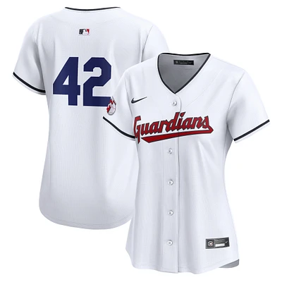 Maillot Nike pour femme blanc Cleveland Guardians 2024 Jackie Robinson Day Home Limited