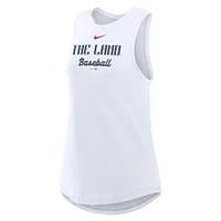 Débardeur Nike blanc à col montant City Connect Tricode pour femme, Cleveland Guardians