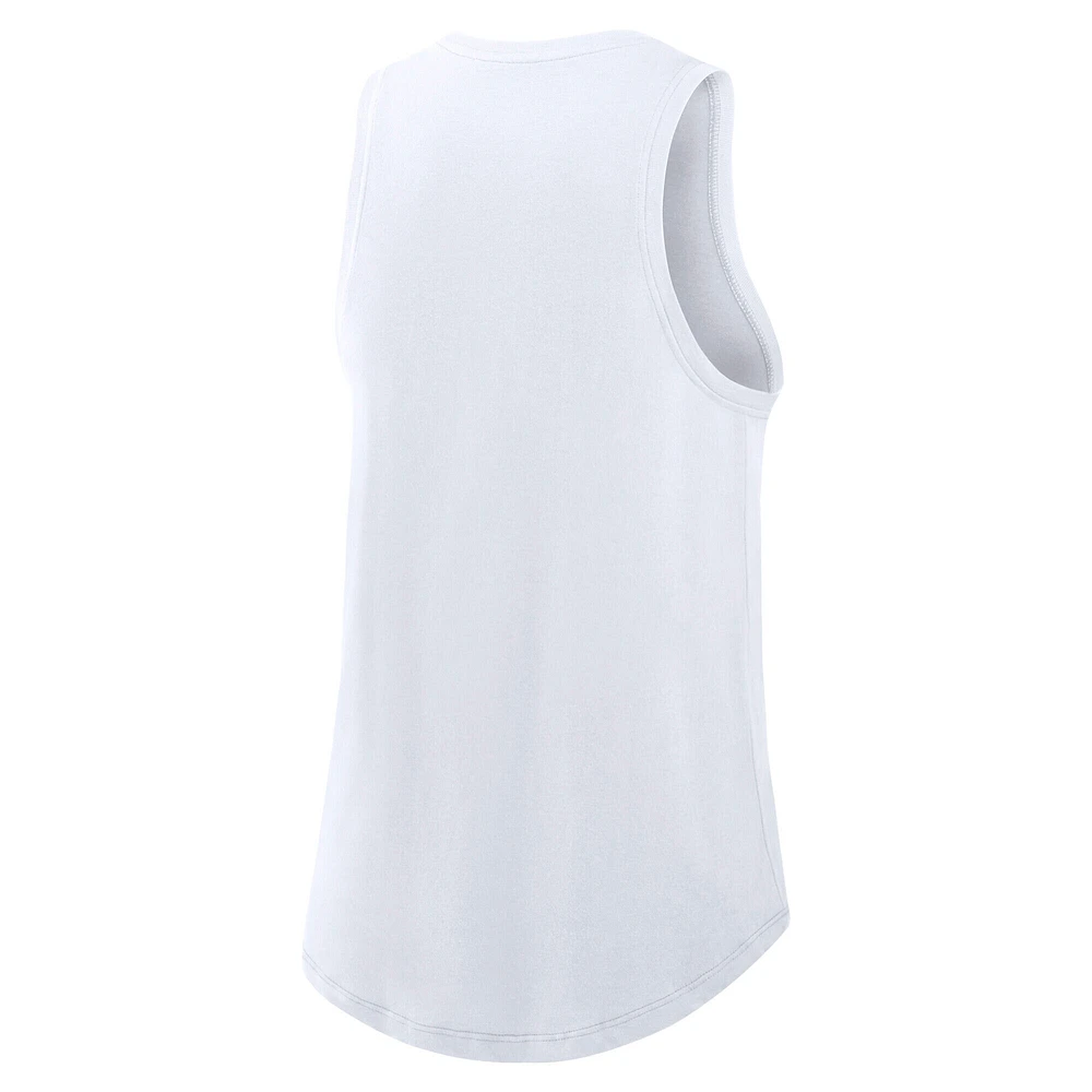 Débardeur Nike blanc à col montant City Connect Tricode pour femme, Cleveland Guardians