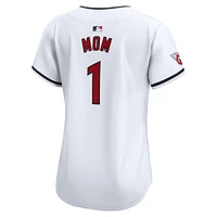 Women's Nike White Cleveland Guardians #1 Mom Home Limited Jersey