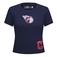 T-shirt court Baby Doll Game Day Classics bleu marine Pro Standard pour femme des Cleveland Guardians