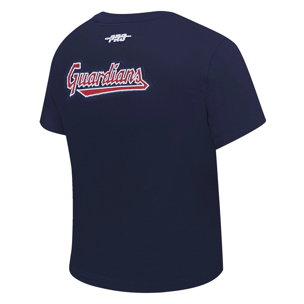 T-shirt court Baby Doll Game Day Classics bleu marine Pro Standard pour femme des Cleveland Guardians
