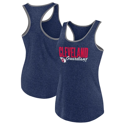 Débardeur à dos nageur taille plus Cleveland Guardians Profile pour femmes bleu marine