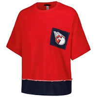 Women's Refried Apparel Red Cleveland Guardians Cropped T-Shirt