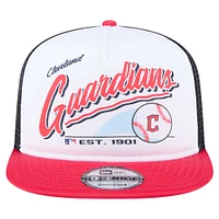 Youth New Era  White Cleveland Guardians Retro 9FIFTY Snapback Hat