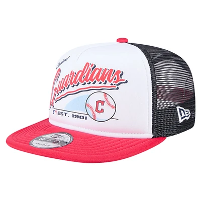 Youth New Era  White Cleveland Guardians Retro 9FIFTY Snapback Hat