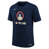 Youth Nike Navy Cleveland Guardians Authentic Collection City Connect Velocity Performance T-Shirt