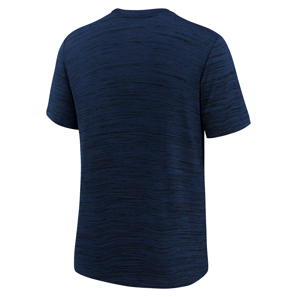 Youth Nike Navy Cleveland Guardians Authentic Collection City Connect Velocity Performance T-Shirt