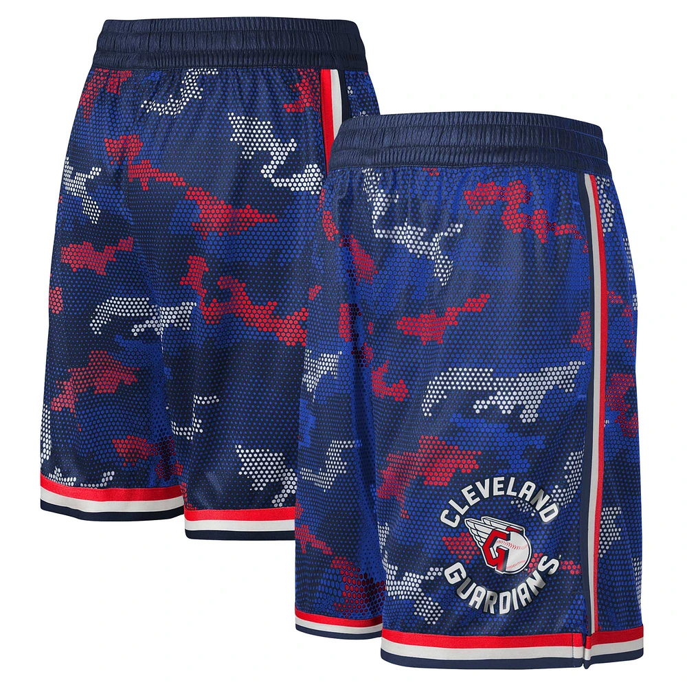 Youth Fanatics Navy Cleveland Guardians Tech Runner Shorts