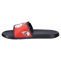 Youth FOCO Cleveland Guardians Colorblock Big Logo Legacy Slide Sandals