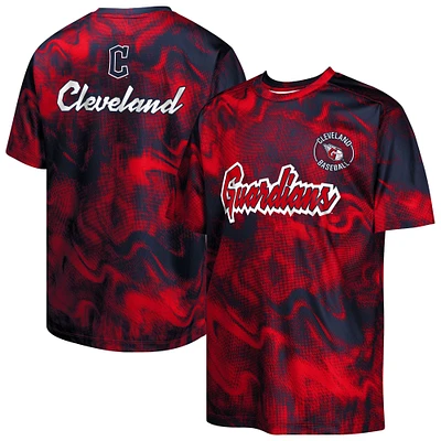 T-shirt bleu marine/rouge pour jeunes Cleveland Guardians Pinch Hitter