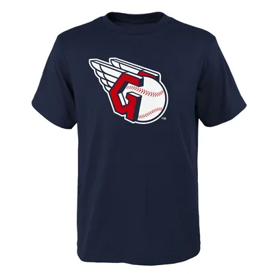 Cleveland Guardians Youth Logo Primary Team T-Shirt - Navy