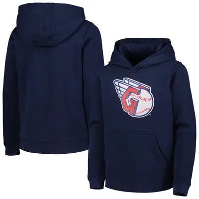 Cleveland Guardians Youth Team Primary Logo Pullover Hoodie - Navy