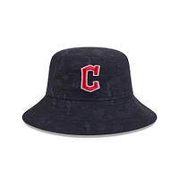 Youth New Era  Navy Cleveland Guardians 2025 Spring Training All Over Print Bucket Hat