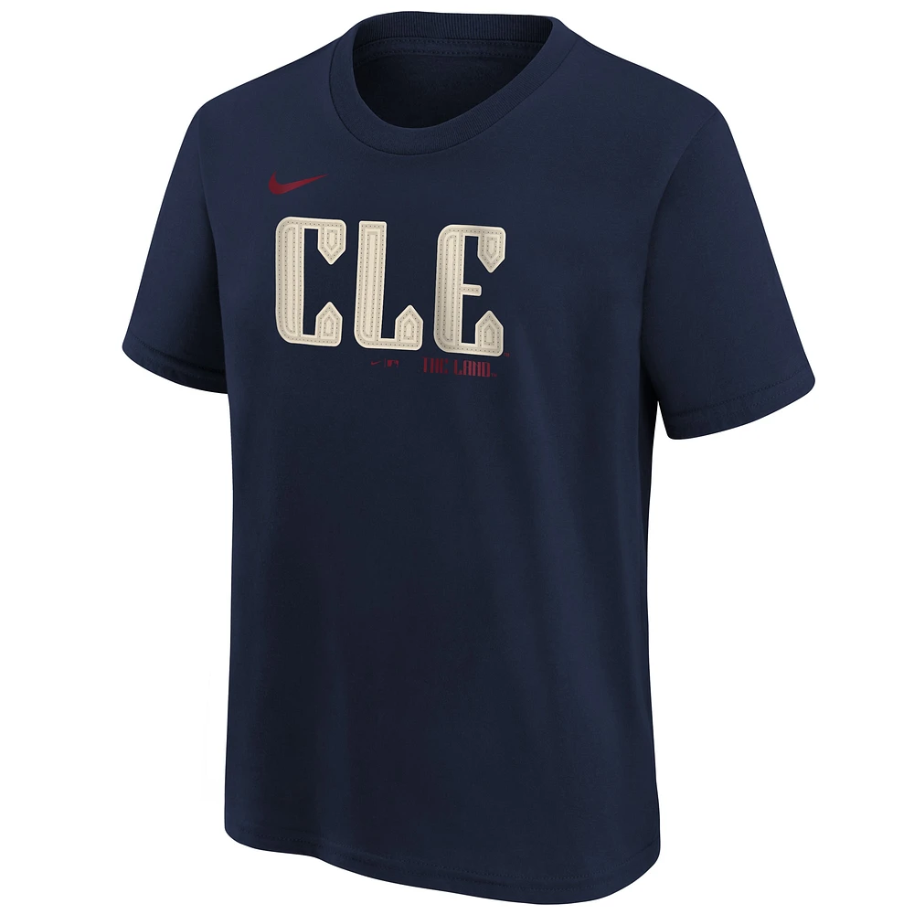 Youth Nike Jose Ramirez Navy Cleveland Guardians 2024 City Connect Name & Number T-Shirt