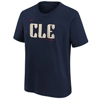 Youth Nike Jose Ramirez Navy Cleveland Guardians 2024 City Connect Name & Number T-Shirt