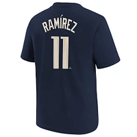 Youth Nike Jose Ramirez Navy Cleveland Guardians 2024 City Connect Name & Number T-Shirt