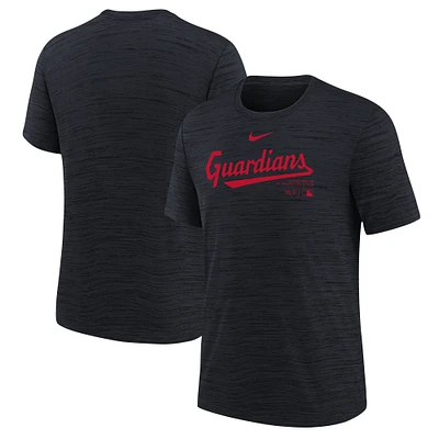 T-shirt Nike bleu marine Cleveland Guardians Authentic Collection Practice Performance pour jeune