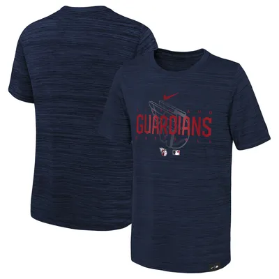 Youth Nike Navy Cleveland Guardians Authentic Collection Velocity Practice Performance T-Shirt