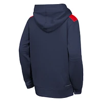 Youth Nike Navy Cleveland Guardians City Connect Authentic Collection Performance Pullover Hoodie