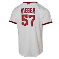 Youth Nike Shane Bieber White Cleveland Guardians Home Replica Player Jersey