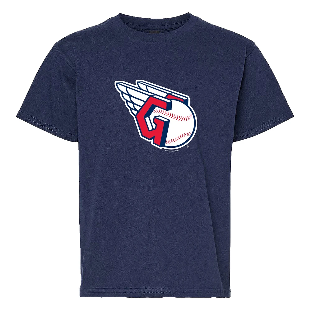 Youth Soft as a Grape  Navy/Heather Gray Cleveland Guardians Two-Pack T-Shirt Set