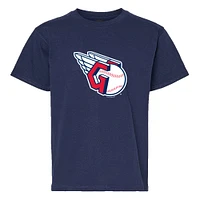 Youth Soft as a Grape  Navy/Heather Gray Cleveland Guardians Two-Pack T-Shirt Set