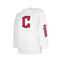 Ensemble de t-shirts bleu marine/blanc Cleveland Guardians pour jeunes