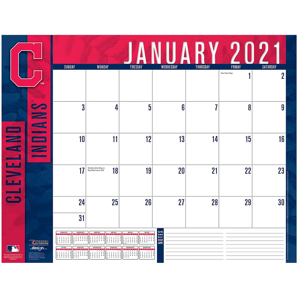 Calendrier de bureau 2021 Indians de Cleveland