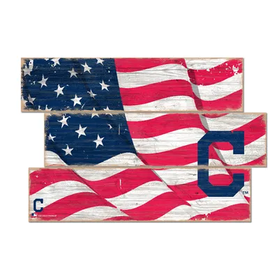 Cleveland Indians 3-Plank Team Flag