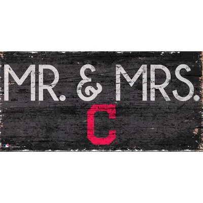 Cleveland Indians 6'' x 12'' Mr. & Mrs. Sign