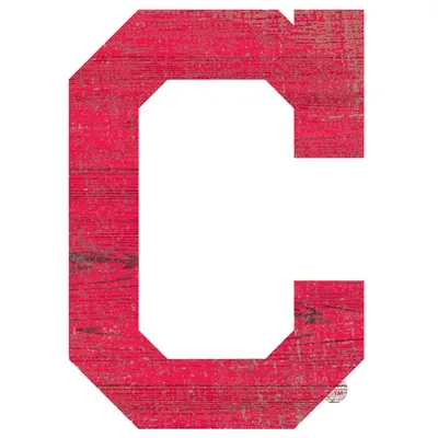 Cleveland Indians 24'' x 24'' Distressed Logo Cutout Sign
