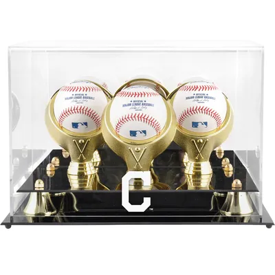 Cleveland Indians Fanatics Authentic Golden Classic Three Baseball Logo Display Case