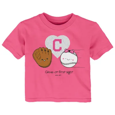 Preschool Pink Atlanta Braves Ball Girl T-Shirt