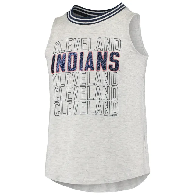 Cleveland Indians Women's Repeat Logo Tie-Back Tank Top - Navy