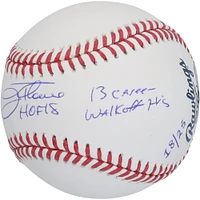 Balle de baseball autographiée par Jim Thome des Cleveland Indians avec inscriptions multiples - Édition limitée à 25 exemplaires