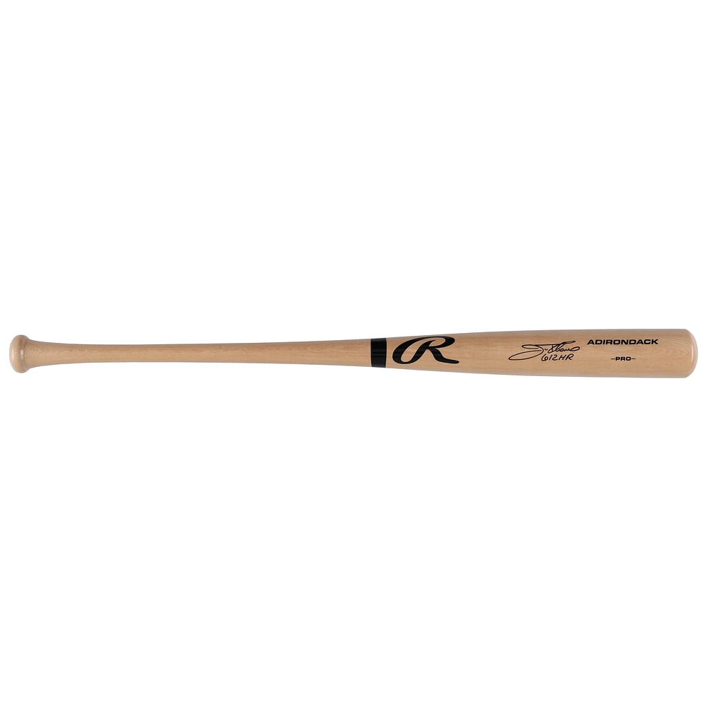 Jim Thome Cleveland Indians Autographed Blonde Rawlings Pro Bat with "612 HR" Inscription