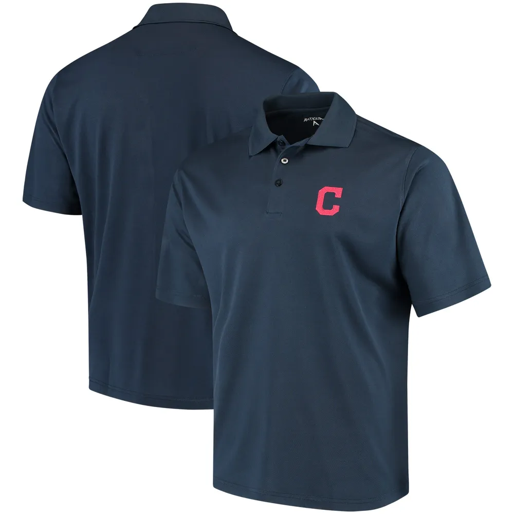 Cleveland Indians Antiqua Quest Blue Polo Medium