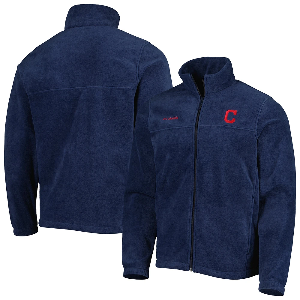 Men's Columbia Navy Cleveland Indians Steens Mountain Full-Zip Jacket