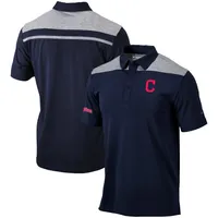 Lids Cleveland Indians Nike Game Stripe Raglan Sleeve Polo - Navy