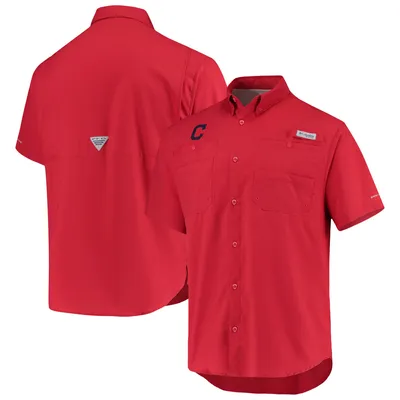 Men's Columbia Red St. Louis Cardinals Tamiami Omni-Shade Button-Down Shirt