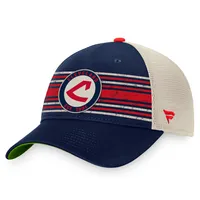 Atlanta Braves Fanatics Branded True Classic Retro Striped Trucker