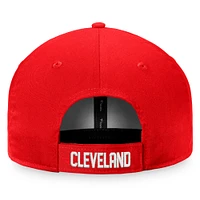 Men's Fanatics Branded Red Cleveland Indians Cooperstown Collection Core Adjustable Hat