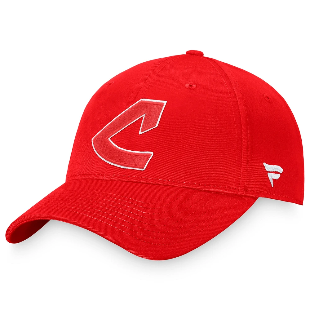 Men's Fanatics Branded Red Cleveland Indians Cooperstown Collection Core Adjustable Hat