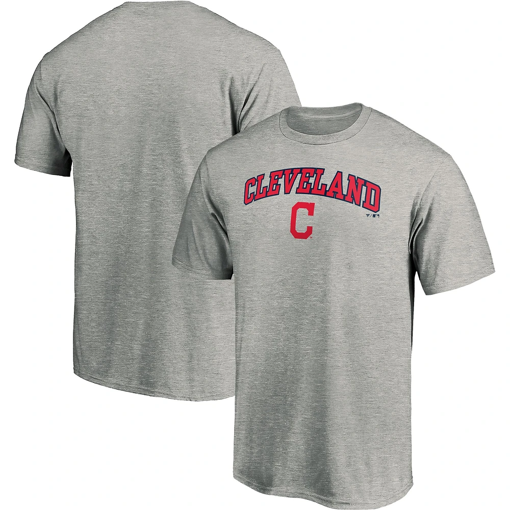 T-shirt Heart & Soul Fanatics pour hommes, gris chiné, Cleveland Indians