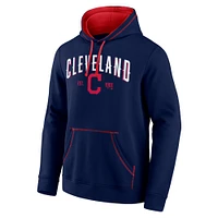 Sweat à capuche Fanatics pour hommes, bleu marine/rouge, Cleveland Indians Ultimate Champion Logo