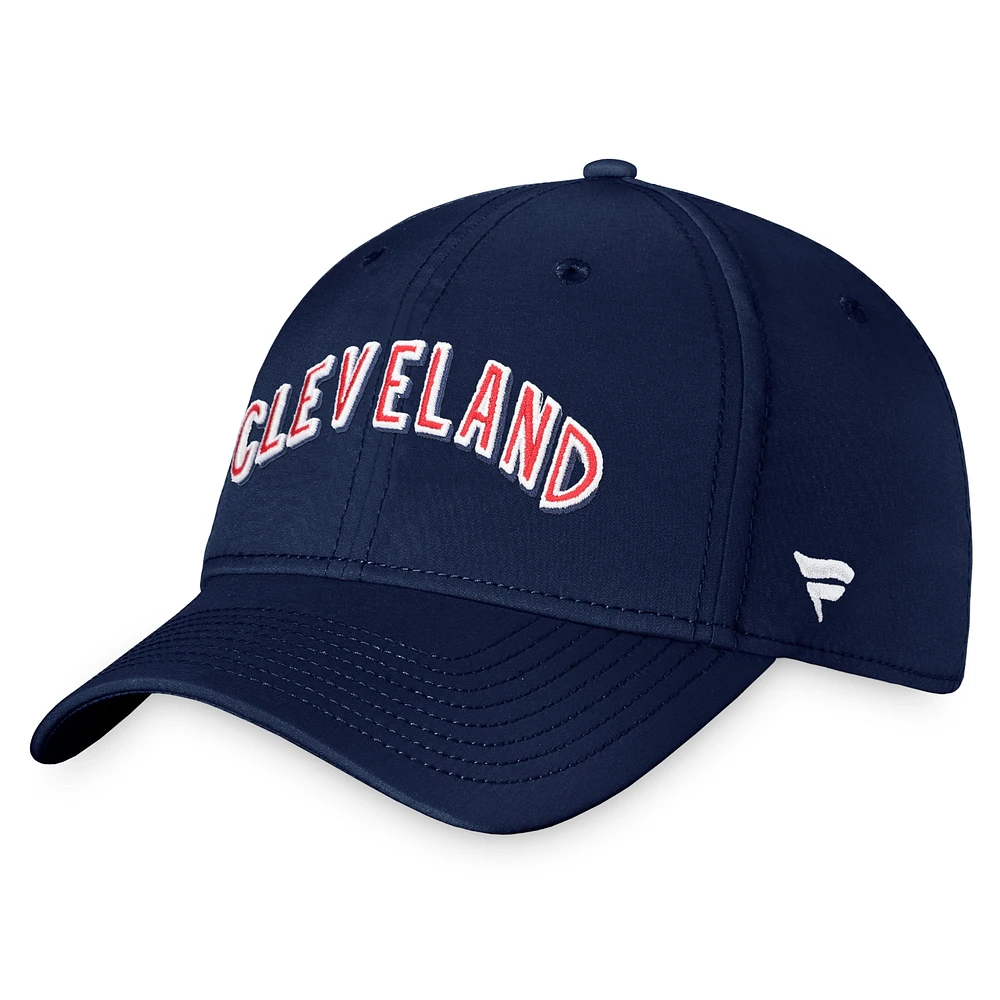 Casquette Cooperstown Core Flex bleu marine Fanatics pour hommes Cleveland Indians